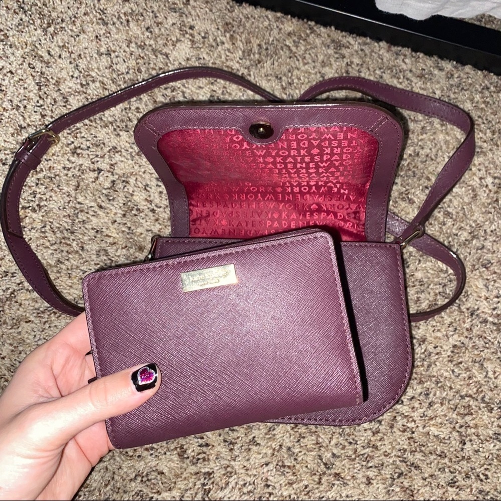 FINAL PRICE kate spade maroon bag with wallet